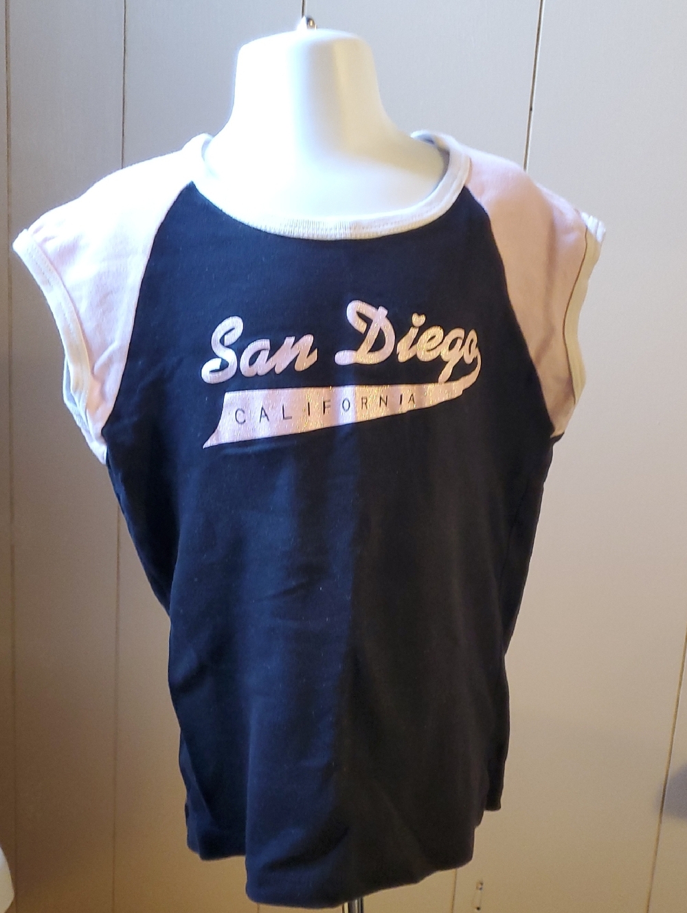 Kids Or Womens San Diego Graphic Top - Black & Pink